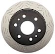 18A81032SD Rear, Driver or Passenger Side Brake Disc, Natural Finish, Slotted, Vented, 6 Lugs, Performance Gold Series