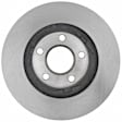 1999 Cadillac DeVille - Front, Driver or Passenger Side Brake Disc, Natural Finish, Plain Surface, Vented, 5 Lugs, 302.77 mm, With Front Disc, With Rear Disc, GM Brake Code JL9, 4.6L 8Cyl, Advantage Series