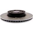 18A82038SD Front, Driver or Passenger Side Brake Disc, Slotted, 6 Lugs, Gold Series