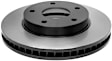 18A862 Front, Driver or Passenger Side Brake Disc, Natural Finish, Plain Surface, DuraStop Series
