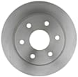 18A907A Rear, Driver or Passenger Side Brake Disc, Natural Finish, Plain Surface, Vented, 6 Lugs, Advantage Series