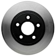 18A911 Rear, Driver or Passenger Side Brake Disc, Natural Finish, Plain Surface, 5 Lugs, Professional Series