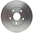 18A917A Front, Driver or Passenger Side Brake Disc, Natural Finish, Plain Surface, 5 Lugs, FWD, Advantage Series