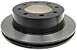 18A926 Rear, Driver or Passenger Side Brake Disc, Natural Finish, Plain Surface, 8 Lugs, 330.4 mm, Professional Series