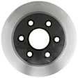 18A952 Rear, Driver or Passenger Side Brake Disc, Natural Finish, Plain Surface, 6 Lugs, Professional Series