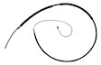 1992 GMC C1500 - Parking Brake Cable, 4.3L 6Cyl, 1st Design, Both Ends Are Button Type, With 57-3/4In Housing