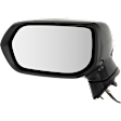 Driver Side Mirror, Power Adjust, Manual Folding, Heated, Paintable, In-housing Signal Light, No Memory, No Puddle Light, No Auto-Dimming, No Blind Spot Feature, Base Model
