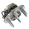 515096A Front, Driver or Passenger Side Wheel Hub, 6 Lugs, With Bearing, Sensor Included, Gold Series