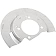 84080138 Front, Passenger Side Brake Dust Shields Silver, Steel