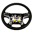 84483796 Steering Wheel - Black, Standard, Direct Fit, Sold individually