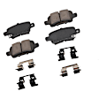 2018 Chevrolet Malibu - Organic Brake Pad Set, With Front Disc Brake, With Rear Disc Brake, Brake Lining Type(JJ2), Power Park Brake(J71), 16 in. Front and Rear Disc Brakes With Abs(J60)