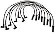 9628B Professional Series Spark Plug Wire, Set of 8