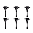 7805-3383-06 Ignition Coil, Set of 6, OE Series
