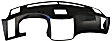 321 Dash Cover, Black, Molded; Overlay Over Factory Dash