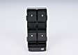 D1954F Front, Driver Side GM Original Equipment Series Window Switch Black
