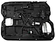 386000 Front, Driver Side OE Replacement Series Power Window Regulator, With Motor