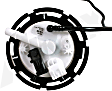 E3812M Fuel Pump, Electric, With Fuel Sending Unit, 2.4L, 4Cyl