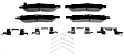 2011 Nissan Frontier - Front Ceramic Brake Pad Set, 2.5L 4Cyl, RWD, Pro-ACT Series