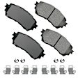 2021 Mazda 6 - Front Ceramic Brake Pad Set, 2.5L 4Cyl, With Pad Wear Sensor Type Mechanical; With abutment clips, Pro-ACT Series