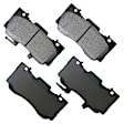 2016 Ford Mustang - Front Ceramic Brake Pad Set, 5.0L 8Cyl, With Pad Wear Sensor Type Mechanical; Without abutment clips; With Standard Brakes, Pro-ACT Series