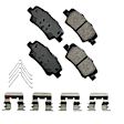 2018 Kia Optima - Rear Ceramic Brake Pad Set, With Pad Wear Sensor Type Mechanical; With abutment clips; With Electric Parking Brake, Pro-ACT Series