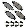2021 Mazda CX-5 - Rear Ceramic Brake Pad Set, 2.5L 4Cyl, With Pad Wear Sensor Type Mechanical; With abutment clips, Pro-ACT Series