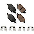 2021 Buick Encore - Rear Ceramic Brake Pad Set, 1.4L 4Cyl, With Pad Wear Sensor Type Mechanical; With abutment clips, Pro-ACT Series