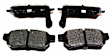 1985 Honda Prelude - Rear Ceramic Brake Pad Set, 2.0L 4Cyl, FWD, Pro-ACT Series