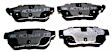 1985 Honda Prelude - Rear Ceramic Brake Pad Set, 2.0L 4Cyl, FWD, Pro-ACT Series