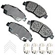 2004 Honda Civic - Front Ceramic Brake Pad Set, 1.7L 4Cyl, With Pad Wear Sensor Type Mechanical; With abutment clips, Pro-ACT Series