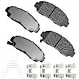 2010 Honda Civic - Front Ceramic Brake Pad Set, 1.8L 4Cyl, With Pad Wear Sensor Type Mechanical; With abutment clips, Pro-ACT Series