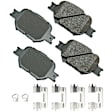 2000 Toyota Celica - Front Ceramic Brake Pad Set, 1.8L 4Cyl, With Pad Wear Sensor Type Mechanical; With abutment clips, Pro-ACT Series