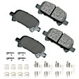 2000 Toyota Camry - Rear Ceramic Brake Pad Set, 3.0L 6Cyl, With Pad Wear Sensor Type Mechanical; With abutment clips; US Production, Pro-ACT Series