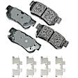 2007 Hyundai Elantra - Rear Ceramic Brake Pad Set, With Pad Wear Sensor Type Mechanical; With abutment clips, Pro-ACT Series
