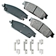 2013 Chevrolet Suburban 1500 - Rear Ceramic Brake Pad Set, 5.3L 8Cyl, With Pad Wear Sensor Type Mechanical; With abutment clips, Performance Series