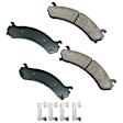 2003 Chevrolet Silverado 1500 HD - Front Ceramic Brake Pad Set, 6.0L 8Cyl, With Pad Wear Sensor Type Mechanical; With abutment clips, Performance Series