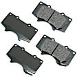 2001 Toyota Tundra - Front Ceramic Brake Pad Set, 3.4L 6Cyl, With Pad Wear Sensor Type Mechanical; Without abutment clips; 5.3" Plate, Performance Series