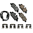 2016 Mini Cooper - Rear Brake Pad Set, Contents Includes Electronic Wear Sensor and Premium Stainless Hardware; OE Pad Material is Ceramic, Euro Series