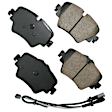 2021 Mini Cooper Clubman - Front Ceramic Brake Pad Set, 2.0L 4Cyl, With pad wear sensor; Pad Wear Sensor Type Electronic; Without abutment clips, Euro Series