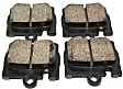 EUR848 Rear Euro Series Ceramic Brake Pad Set
