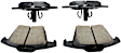 EUR980 Rear Euro Series Ceramic Brake Pad Set