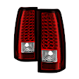 2003 Chevrolet Silverado 2500 - Driver and Passenger Side LED Tail Light, With bulb(s),  Uses Stock Bulbs, Clear Lens, Chrome Interior, Standard Cab Pickup, LED Series
