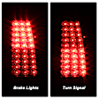2003 Chevrolet Silverado 2500 - Driver and Passenger Side LED Tail Light, With bulb(s),  Uses Stock Bulbs, Clear Lens, Chrome Interior, Standard Cab Pickup, LED Series