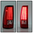 2003 Chevrolet Silverado 2500 - Driver and Passenger Side LED Tail Light, With bulb(s),  Uses Stock Bulbs, Clear Lens, Chrome Interior, Standard Cab Pickup, LED Series