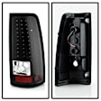 5008817 Driver and Passenger Side LED Tail Light, With bulb(s), Clear Lens, Black Interior, Fleetside, LED Series