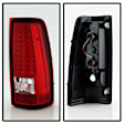 2002 Chevrolet Silverado 2500 HD - Driver and Passenger Side LED Tail Light, With bulb(s),  Uses Stock Bulbs, Clear Lens, Chrome Interior, Extended Cab Pickup, LED Series