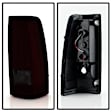 2002 Chevrolet Silverado 2500 - Driver and Passenger Side LED Tail Light, With bulb(s),  Uses Stock Bulbs, Smoked Lens, Chrome Interior, Standard Cab Pickup, LED Series