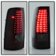 2002 Chevrolet Silverado 2500 - Driver and Passenger Side LED Tail Light, With bulb(s),  Uses Stock Bulbs, Smoked Lens, Chrome Interior, Standard Cab Pickup, LED Series