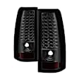 2001 GMC Sierra 1500 HD - Driver and Passenger Side LED Tail Light, With bulb(s), Smoked Lens, Chrome Interior, LED Series