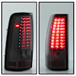 2001 GMC Sierra 1500 HD - Driver and Passenger Side LED Tail Light, With bulb(s), Smoked Lens, Chrome Interior, LED Series